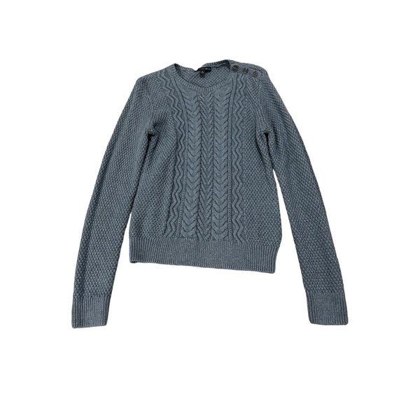 "346" BROOKS BROTHER KNIT CROCHET BLUE SWEATER WOMAN'S LARGE | E2 - Picture 3 of 6